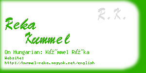 reka kummel business card